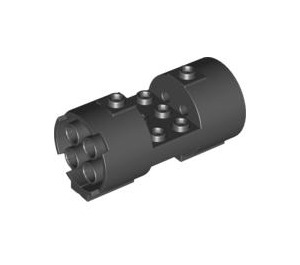 LEGO Black Cylinder 3 x 6 x 2.7 Horizontal Hollow Center Studs (30360)