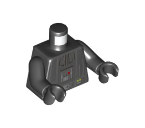 LEGO Black Darth Vader with White Head and Stretchable Cape with Printed Back Minifig Torso (973 / 76382)