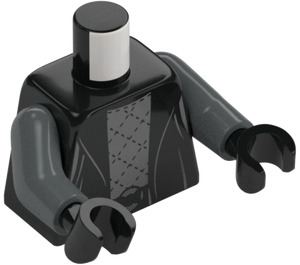 LEGO Schwarz Death Eater mit Schwarz Kapuze Minifigur Torso (973 / 76382)