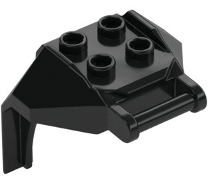 LEGO Schwarz Design Stein 4 x 3 x 3 mit 3.2 Shaft (27167)