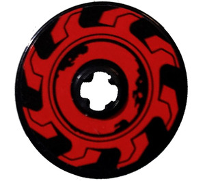 LEGO Black Disk 3 x 3 with Circular Saw Blade (Left) Sticker (2723)