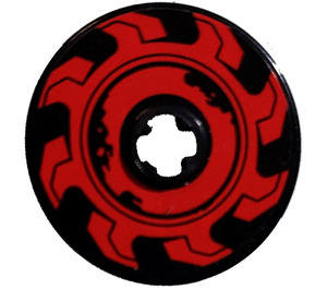 LEGO Black Disk 3 x 3 with Circular Saw Blade (Right) Sticker (2723)