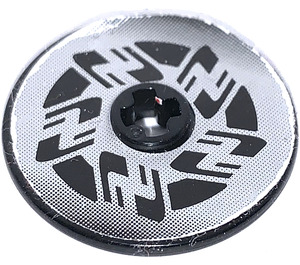 LEGO Black Disk 3 x 3 with Disc Brake Sticker (2723 / 2958)