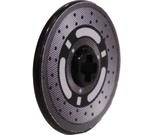 LEGO Black Disk 3 x 3 with Disk Brake Sticker (2723 / 2958)