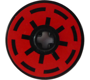 LEGO Nero Disk 3 x 3 con Galactic Republic Crest Adesivo (2723)