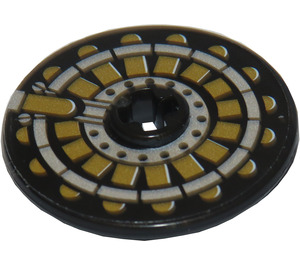 LEGO Noir Disk 3 x 3 avec Rond Ammunition Courroie Autocollant (2723)
