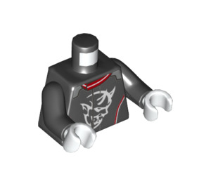 LEGO Zwart Dodge Demon SRT Bestuurder Minifiguur Torso (973 / 76382)