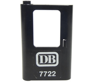 LEGO Black Door 1 x 4 x 5 Train Left with "DB 7722" Sticker (4181)