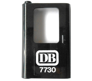 LEGO Black Door 1 x 4 x 5 Train Left with White DB 7730 Sticker (4181)