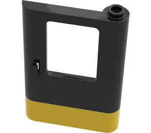 LEGO Nero Porta 1 x 4 x 5 Treno Destra con Giallo Striscia (4182)