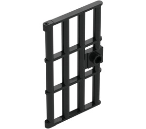 LEGO Black Door 1 x 4 x 6 with Bars (60621)