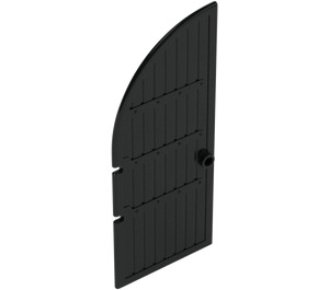 LEGO Black Door 1 x 5 x 10 with Rounded Top (2400)