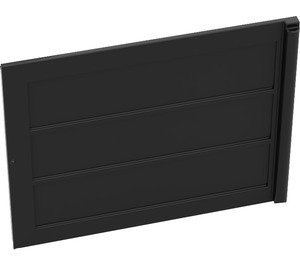 LEGO Noir Porte 6.5 x 5 Sliding avec Verticale Lines Type 2 (2874)