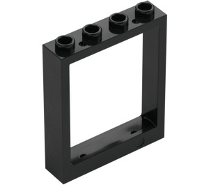 LEGO Musta Ovi Kehys 1 x 4 x 4 (Lift) (6154 / 40527)