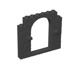 LEGO Svart Dörr Karm 1 x 8 x 6 med Clips (40242)