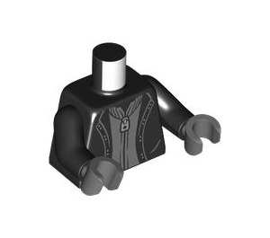 LEGO Zwart Draco Malfoy met Bont Hoed Minifiguur Torso (973 / 76382)