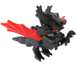 LEGO Svart Dragon with Trans-Neon Orange Wings