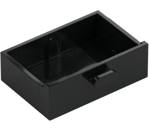 LEGO Zwart Drawer met versterkingen (78124)