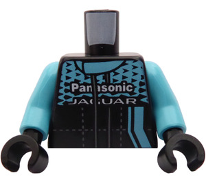 LEGO Schwarz Driver Torso mit Panasonic (973 / 76382)