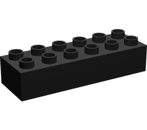 LEGO Schwarz Duplo Backstein 2 x 6 (2300)