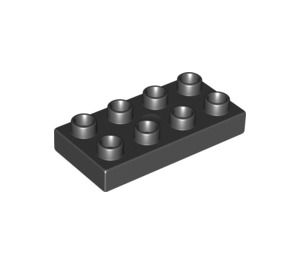 LEGO Noir Duplo assiette 2 x 4 (4538 / 40666)