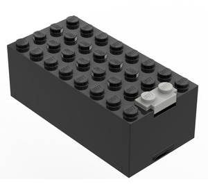 LEGO Black Electric 9V Battery Box 4 x 8 x 2.3 with Bottom Lid (4760)