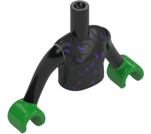 LEGO Zwart Elphaba - Zwart Hoed en Cape Friends Torso (92456)