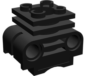 LEGO Black Engine Cylinder with Slots in Side (2850 / 32061)