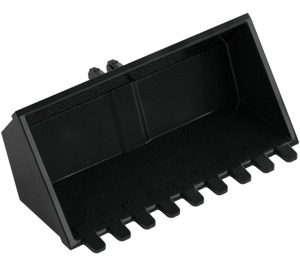 LEGO Black Excavator Bucket 4 x 8 with Click Hinge 2-Finger (47508)