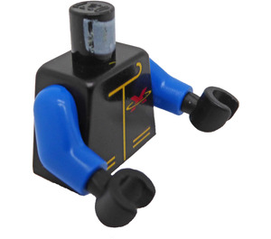 LEGO Black Extreme Team Torso with Red X and Yellow Zipper and Pockets with Blue Arms and Black Hands (973 / 73403)