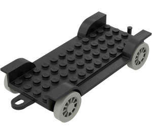 LEGO Schwarz Fabuland Auto Chassis 12 x 6 Old mit Hitch