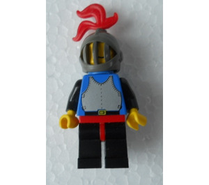 LEGO Noir Falcon Chevalier avec Rouge Plume Minifigurine