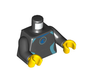 LEGO Zwart Vrouwelijk Catamaran Operator Minifiguur Torso (973 / 76382)