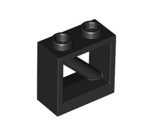 LEGO Noir Clôture 1 x 2 x 1.3 (3224)