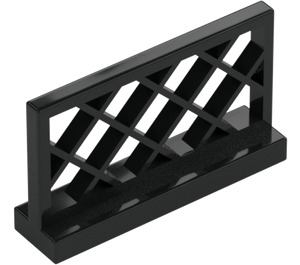 LEGO Zwart Schutting 1 x 4 x 2 Lattice (3185)