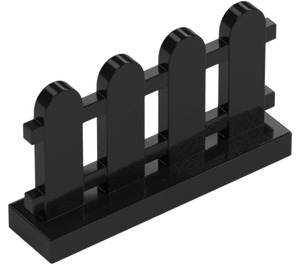 LEGO Musta Aita 1 x 4 x 2 Picket (33303)