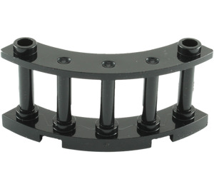 LEGO Black Fence Spindled 4 x 4 x 2 Quarter Round with 2 Studs (30056)