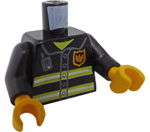 LEGO Zwart Brandweerman Torso met Jasje (73403 / 76382)