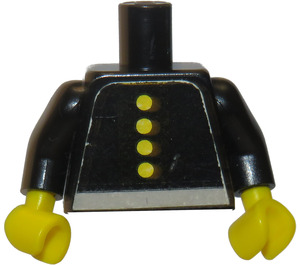 LEGO Zwart Brandweerman (Sticker) Torso (973)