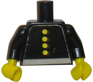 LEGO Schwarz Fireman (Aufkleber) Torso (973)