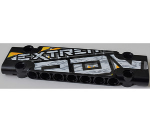 LEGO Noir Plat Panneau 3 x 11 avec Extreme Adv Autocollant (15458)