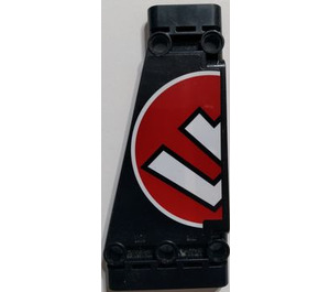 LEGO Black Flat Panel 5 x 11 Angled with Left sticker lower end of number (41) (18945)