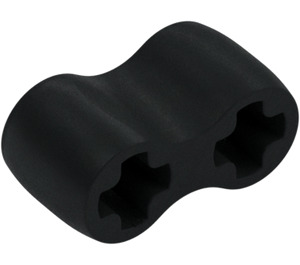 LEGO Zwart Flexibel Rubber As Connector (45590)