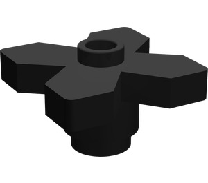 LEGO Noir Fleur 2 x 2 avec Angular Feuilles (4727)