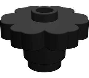 LEGO Black Flower 2 x 2 with Open Stud (4728 / 30657)