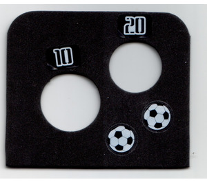 LEGO Black Foam 82 X 94 MM Black with 10, 20, Footballs Sticker (42374)