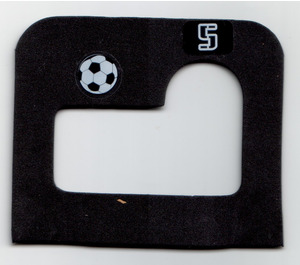 LEGO Black Foam 82 X 94 MM Black with 5, football Sticker (42379)