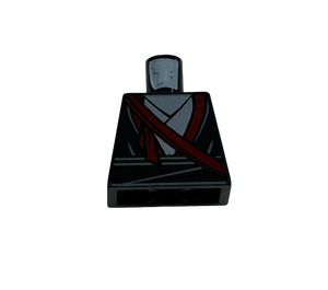 LEGO Zwart Foot Soldier (Dark Rood) Torso zonder armen (973)