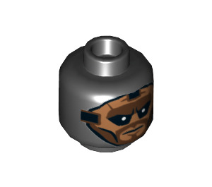 LEGO Black Foot Soldier Minifigure Head (Recessed Solid Stud) (3626 / 17911)