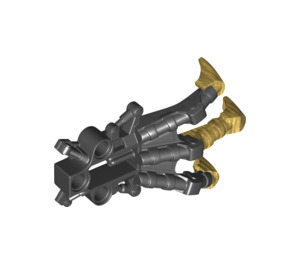 LEGO Zwart Voet met 3 Klauwen 5 x 8 x 2 met Plat Gold Talons (53562 / 87047)